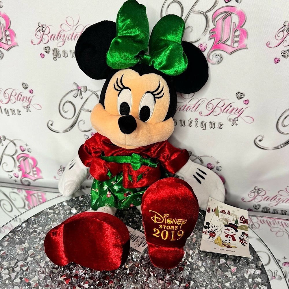 Disney Minnie Mouse Holiday Plush Toy - Red and Green 2019 new with tags